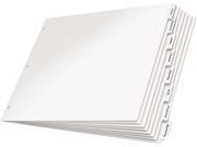 Paper Insertable Dividers 8 Tab 11 x 17 White Paper Clear Tabs