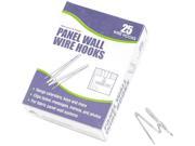 Panel Wall Wire Hooks Silver 25 Hooks Pack