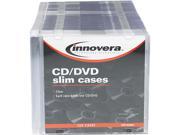 Cd Dvd Polystyrene Thin Line Storage Case Clear 100 Pack