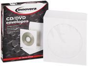 Cd Dvd Envelopes Clear Window White 50 Box