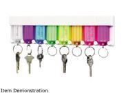 MMF 201400847 Multicolored Key Rack 2.8 Height x 10.5 Width x 0.5 Depth Multi