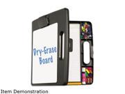 Portable Dry Erase Clipboard Case 4 Compartments 1 2 Capacity Charcoal