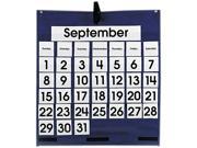 Monthly Calendar 43 Pocket Chart With Day Week Cards Blue 25 X 28 1