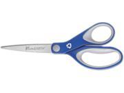 Straight KleenEarth Soft Handle Scissors 8 length Blue Gray