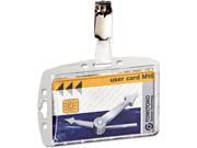 Shell Style Id Card Holder Vertical Horizontal With Clip Clear 25
