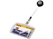 Shell Style Id Card Holder Vertical Horizontal With Reel Clear 10