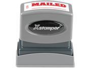 Xstamper Pre Inked Stamp MAILED Message Stamp 0.50 x 1.63 Red