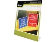 Clear Plastic Sign Holder Stand Up Slanted 8 1 2 X 11