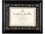 Florence Document Frame With Mat Black Plastic 11 X 14