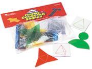 Demonstrate geometric shapes in both 3 D and 2 D form and teach measurement area volume and surface area. Includes cylinder square pyramid cube rectangular