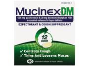 Dm Expectorant And Cough Suppressant 40 Tablets Bottle