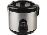 Tayama TRSC 10 Cool Touch Rice Cooker and Food Steamer Stainless Steel 20 Cups Cooked 10 Cups Uncooked