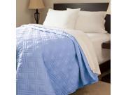 Lavish Home Solid Color Bed Quilt King Blue