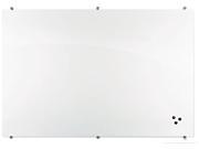Visionary Magnetic Glass Board Frameless White Glossy 72 x 48 x 1 8