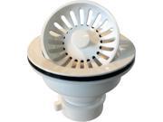 Westbrass D2143P 50 3.25 in. Push Pull Basket Strainer in White