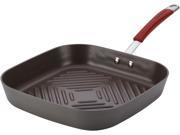 Rachael Ray 11 in. Nonstick Cucina Hard Anodized Grill Pan Cranberry