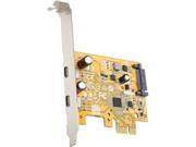SUNIX USB 3.0 SuperSpeed Dual Port PCI Express Host Card with Type C Receptacle Model USB2302C