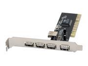 SYBA PCI USB 2.0 4 1 shared port controller card Model SD VIA 5U