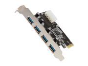 SYBA USB 3.0 4 port PCI Express x1 Controller Card VLI VL80x Chip Model SD PEX20133
