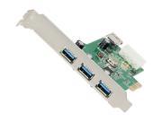 SYBA USB 3.0 3 1 Port PCI e Card Free Low Profile Bracket Renesas Chipset Model SD PEX20137