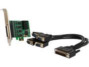 SYBA IO CREST 4 port RS 232 Serial PCIe x1 Revision 2.0 Full Low Profile ; Exar Chipset Model SI PEX15042