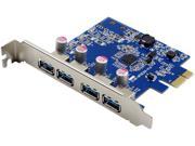 VisionTek 4 Port USB 3.0 x1 PCIe Bus Powered Internal Card Model 900870