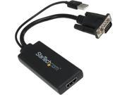 StarTech VGA2HDU VGA to HDMI Adapter with USB Audio Power Portable VGA to HDMI Converter 1080p