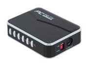 Type: PC to TV Features: Plug & Play, no other software or hardware required, compatible with any operating system.   2D flicker filter provides perfect static image quality.   Resolution up to 1024x768x85Hz.   USB-Powered, no other power adapter required.   Fully resizable and movable window.   Free zoom-out selected area of an image.   Brightness, Contrast, Saturation adjustable.   Support VIDEO, S-Video output.   Support PC available of VGA output. Video System: PAL or NTSC Ports In: VGA IN (VGA input end): Connects with VGA cable, the other end of VGA cable connecting with PC display. Ports Out: VGA OUT (display input end): Connects to the monitor plug.  VIDEO OUT (Composite video input end): PC signal output video input, output PC signal to other machines with video input end.   S-VIDEO OUT (Composite vid...