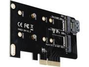 BYTECC NGFF M.2 to PCIE Adapter 2 Port NGFF M.2 B M Key SSD to PCI E 4X Lane Adapter Model NGFF PCIE