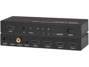 KanexPro 4x1 HDMI Switcher with Digital & Stereo Audio HDSW4HF
