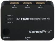 KanexPro 3x1 HDMI Switcher with 4K Support SW HD3X14K