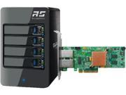 HighPoint RocketStor 6414AS 4 Bay 6 Gb s SAS SATA Hardware RAID Tower Enclosure