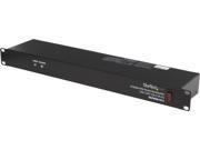 StarTech.com Rackmount PDU with 8 Outlet and Surge Protection 19in 1U