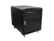 StarTech RK1236BKF 12U 36in Knock Down Server Rack Cabinet with Casters