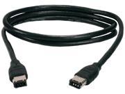 QVS 25ft IEEE1394 FireWire i.Link 6Pin to 6Pin Black Cable