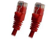 Red Ethernet Network Patch Cable Molded Snagless Boot 1 feet Connects computer to network or router via the CAT5E RJ45 connection
