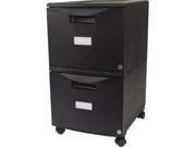 Two Drawer Mobile Filing Cabinet 14 3 4w X 18 1 4d X 26h Black