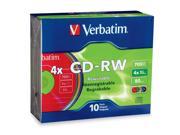 Verbatim 700MB 4X CD RW 10 Packs Disc Model 94325