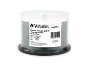 Verbatim 4.7GB 16X DVD R White Thermal Printable 50 Packs Disc Model 95211