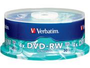 Verbatim 4.7GB 4X DVD RW 30 Packs Disc Model 95179