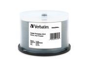 Verbatim 700MB 52X CD R Inkjet Printable Hub Printable 50 Packs Media Model 94798
