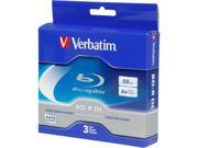 Verbatim 50GB 6X BD R DL 3 Packs Disc Model 97237