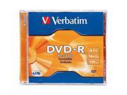 Verbatim 4.7GB 16X DVD R Single Disc Model 95051