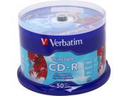 Verbatim 700MB 52X CD R Silver Inkjet Printable 50 Packs Disc Model 95005