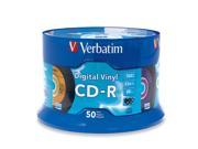Verbatim Digital Vinyl 700MB 52X CD R 50 Packs Disc Model 94587
