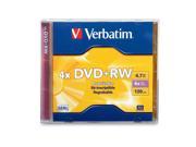 Verbatim 4.7GB 4X DVD RW Single Branded Disc Model 94520