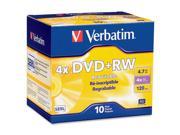 Verbatim DataLifePlus 4.7GB 4X DVD RW 10 Packs Disc Model 94839