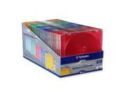 Verbatim 94178 CD DVD Color Slim Cases 50pk