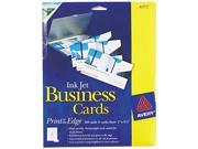 Print to the Edge Microperf Business Cards Inkjet 2x3 1 2 Wht Gloss 200 BX