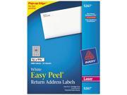 Easy Peel Laser Address Labels 1 2 x 1 3 4 White 2000 Pack